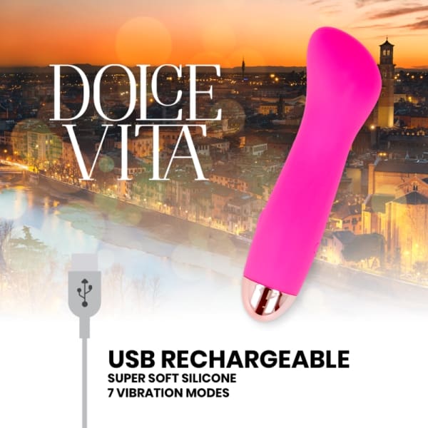 DOLCE VITA - RECHARGEABLE VIBRATOR ONE PINK 7 SPEED 5